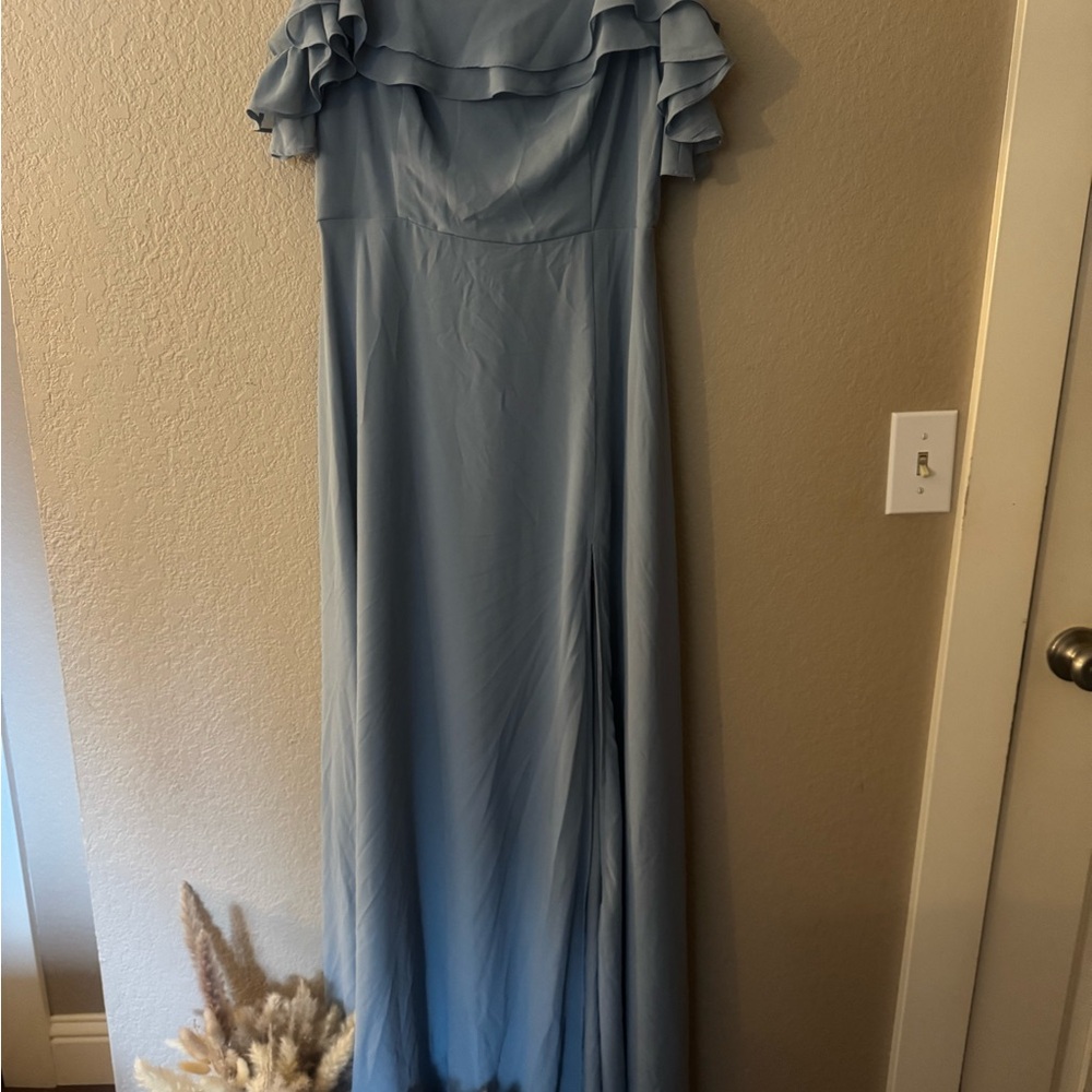 Lulu's Light Blue Ruffled Maxi Dress